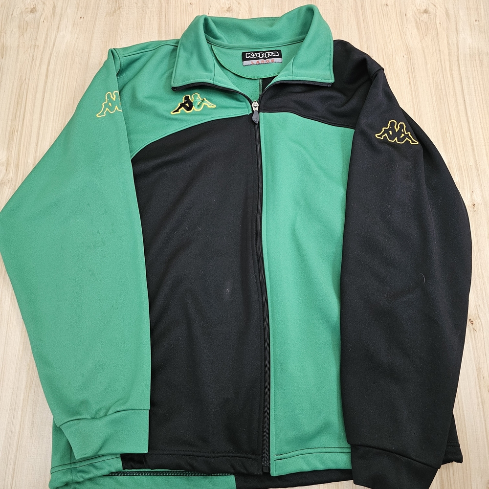 Kappa Men's Green and Black Full Zip Large Jacket